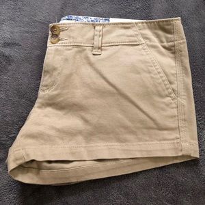 American Eagle Khaki Shortie Shorts